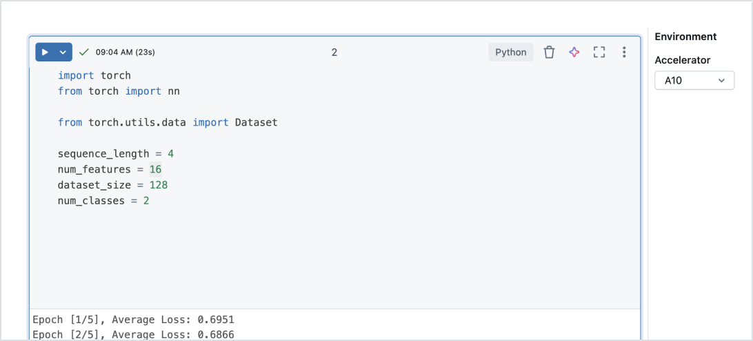 Simplified training with Serverless GPU Compute